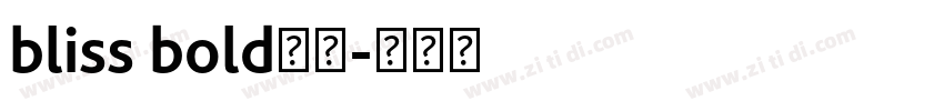 bliss bold字体字体转换